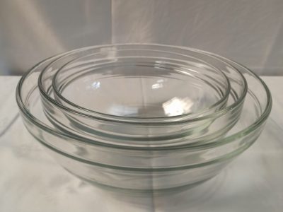 Diepe schaal glas klein,middel en groot